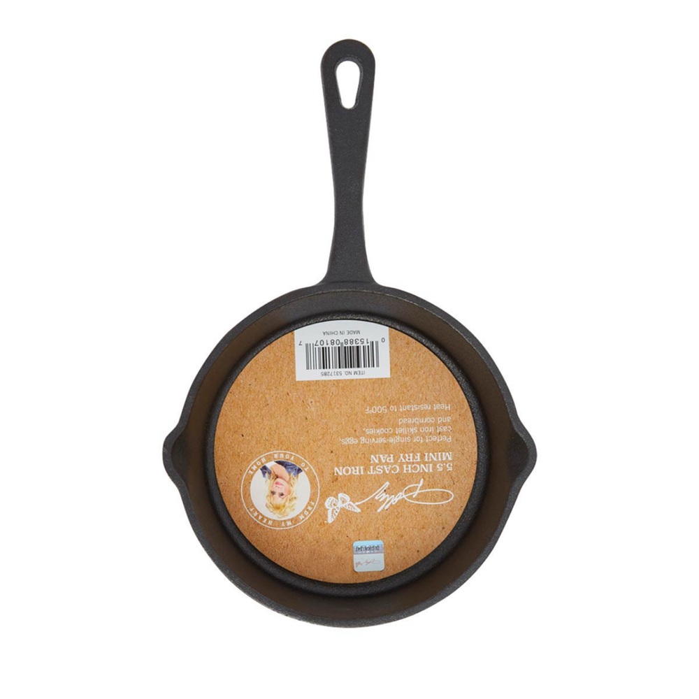 New Dolly Parton Cast Iron Mini Fry Pan, 5.5 in (Bin11)
